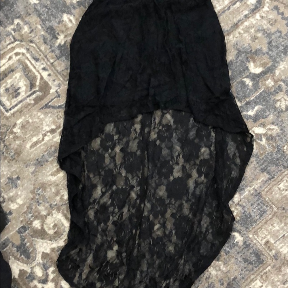 Beautiful lace high low asymmetric skirt